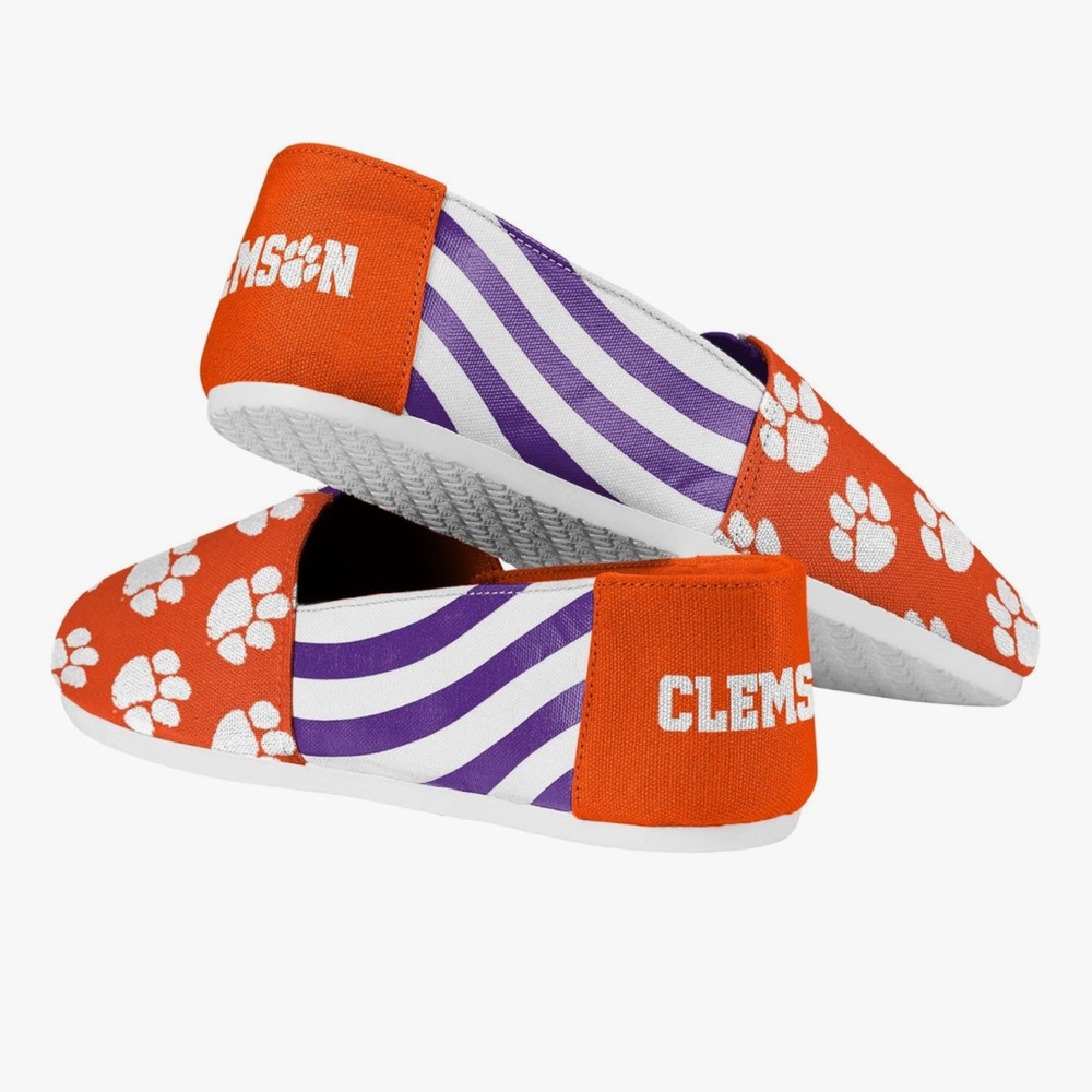 🆕 Clemson Tigers| FOCO Women’s NCAA |Canvas Slip-On Shoes| Size Small (US 6) - Picture 1 of 10